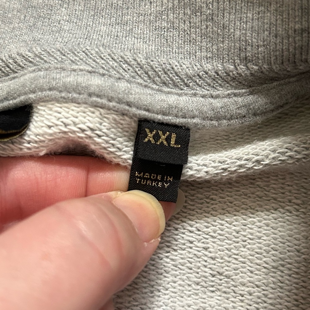 Belstaff Full Zip Sweatshirt Grey 100% Cotton Fleece Casual Sporty Active XXL - Picture 8 of 13